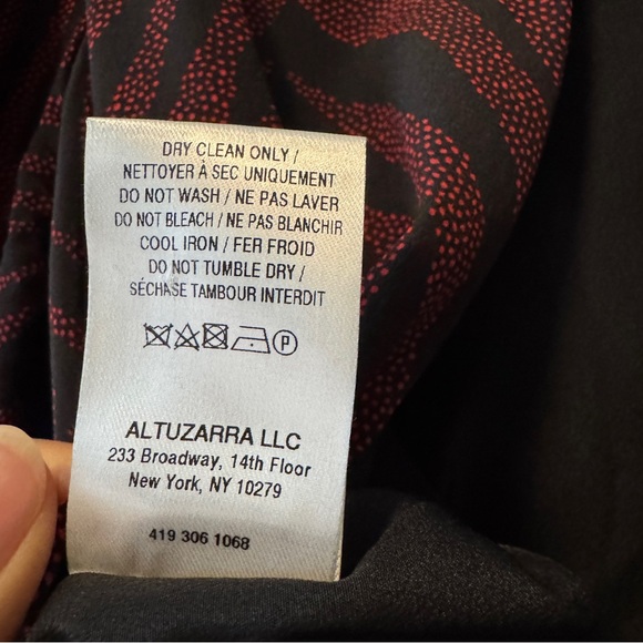 Altuzarra Red Mix Print 100% Silk Dress Size 38 Fits like US size 6 - Picture 7 of 7